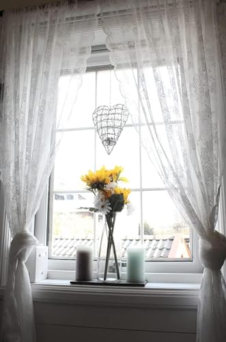 IKEA Alvine Spets Curtain Set 2 White, Synthetic fiber, White, 300 x 145 cm, 2 units on sale